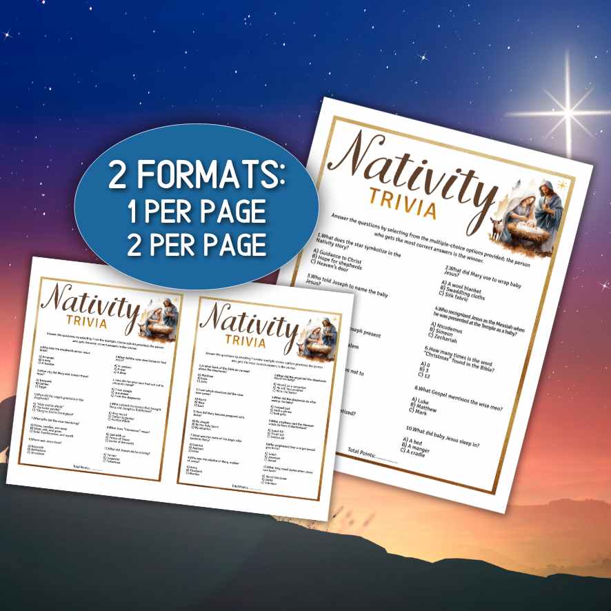 NATIVITY TRIVIA CHRISTMAS GAME - Image 6