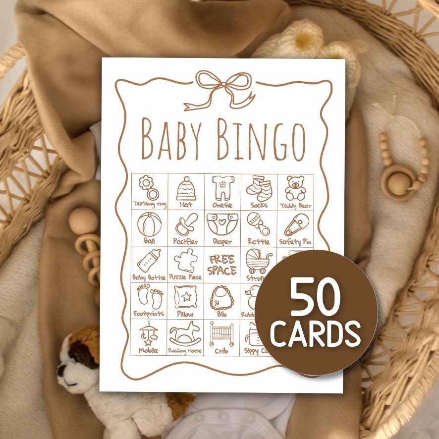 NEUTRAL BABY BINGO CARDS