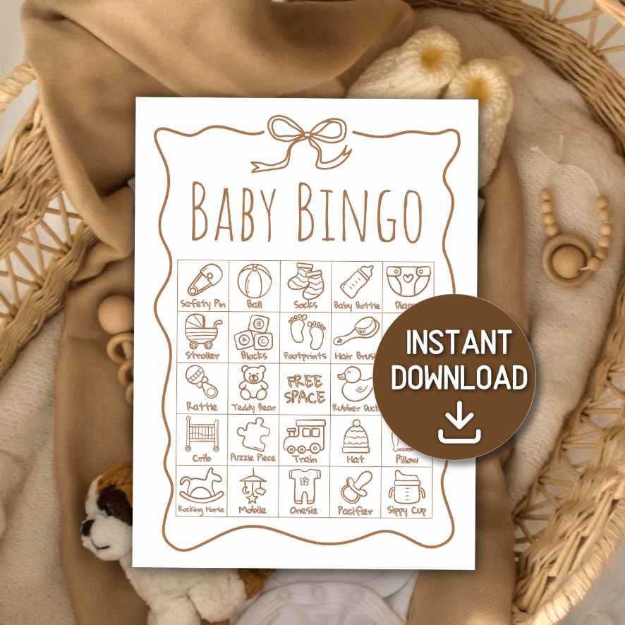NEUTRAL BABY BINGO CARDS - Image 5
