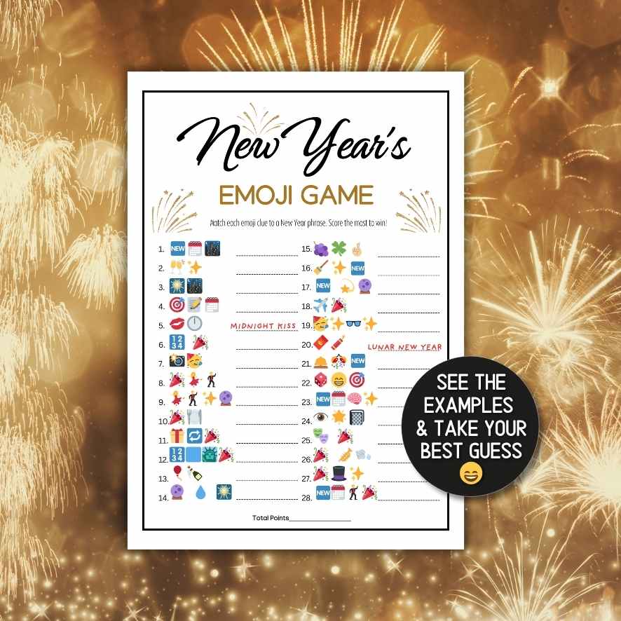 NEW YEARS EVE EMOJI PARTY GAME - Image 2