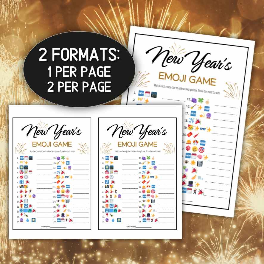 NEW YEARS EVE EMOJI PARTY GAME - Image 3