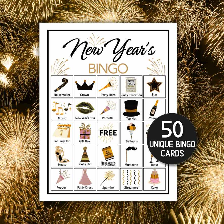 NEW YEARS EVE PARTY BINGO
