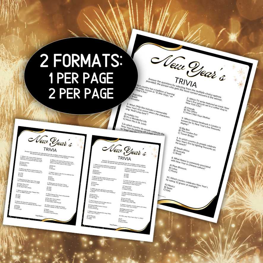 NEW YEAR'S TRIVIA GAME PRINTABLE - Image 5