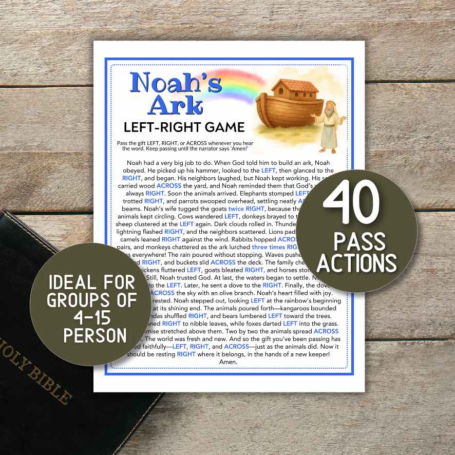 NOAH´S ARK LEFT RIGHT GAME STORY