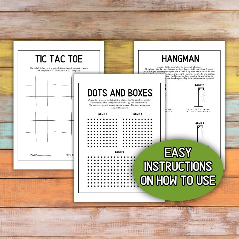 PRINTABLE GAMES BUNDLE FOR KIDS & ADULTS - Image 2