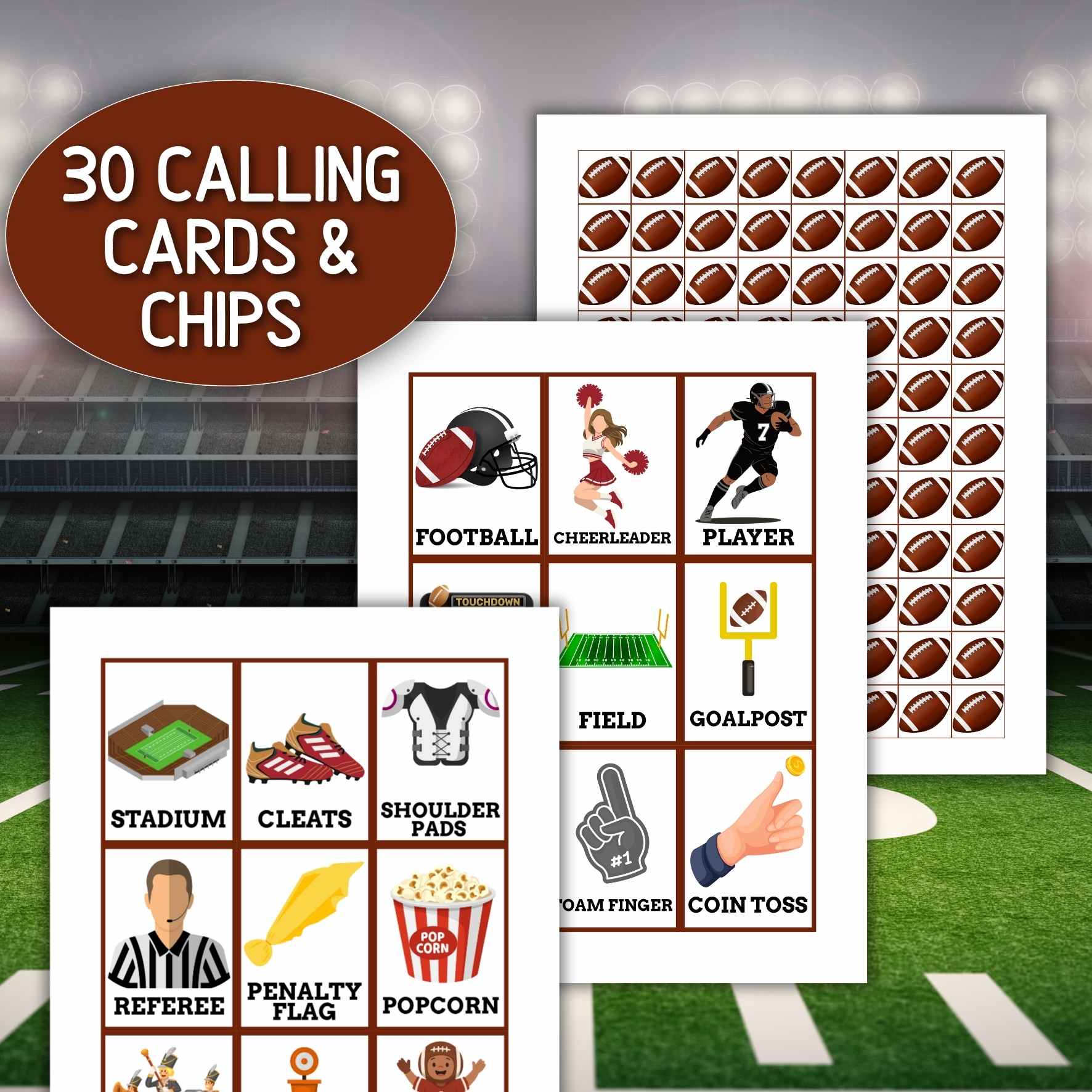PRINTABLE FOOTBALL BINGO CARDS - Image 6
