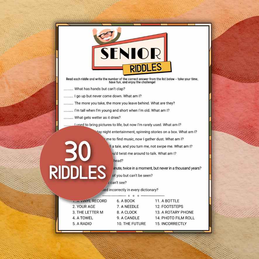 RIDDLE GAME FOR SENIORS