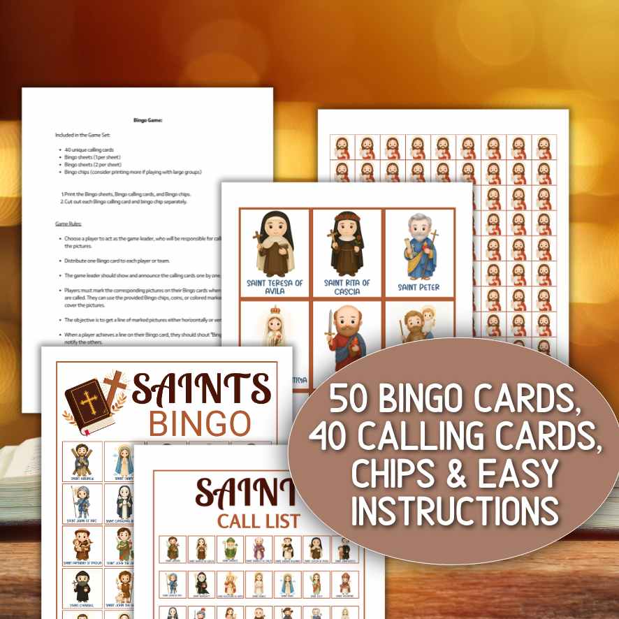 SAINT BINGO CARDS FOR CATHOLIC KIDS - Image 4