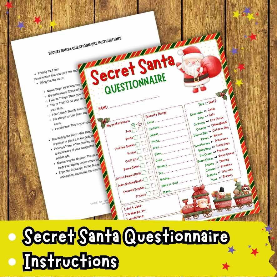 SECRET SANTA KIDS QUESTIONNAIRE - Image 3