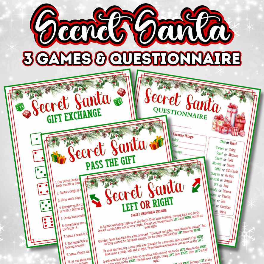 SECRET SANTA PRINTABLE QUESTIONNAIRE
