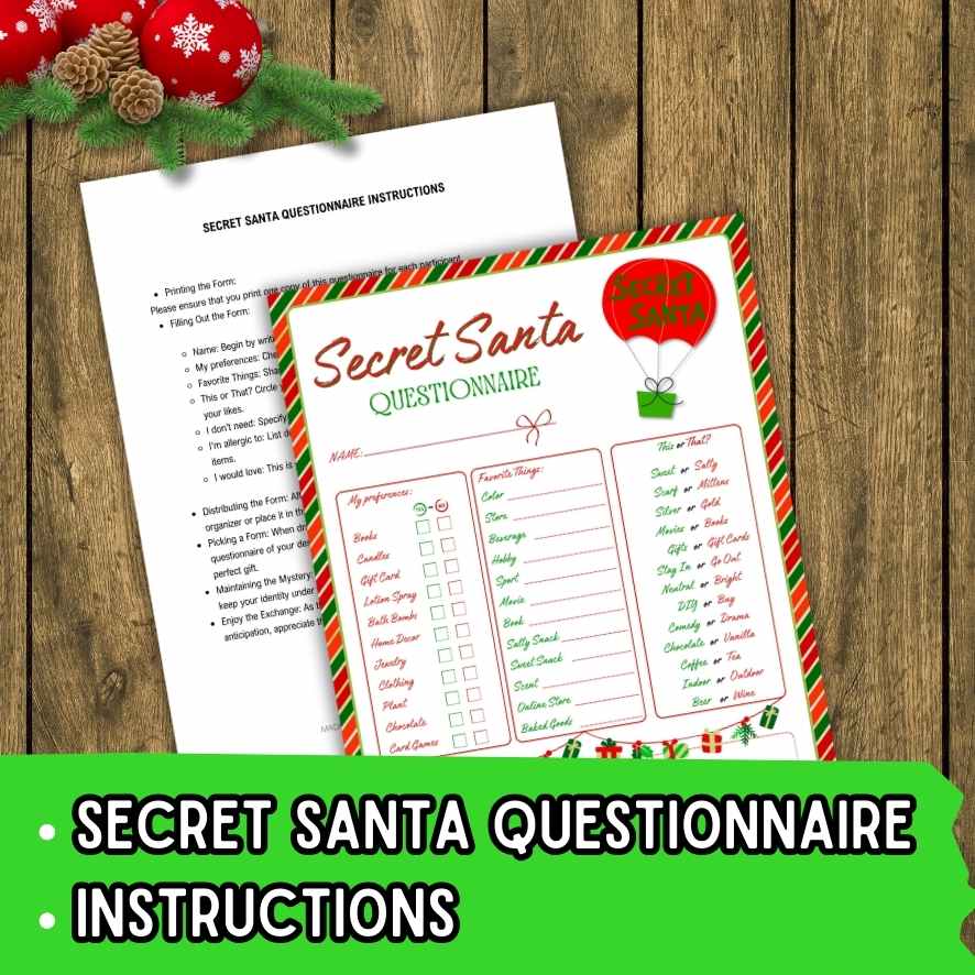 SECRET SANTA QUESTIONNAIRE CHRISTMAS - Image 3