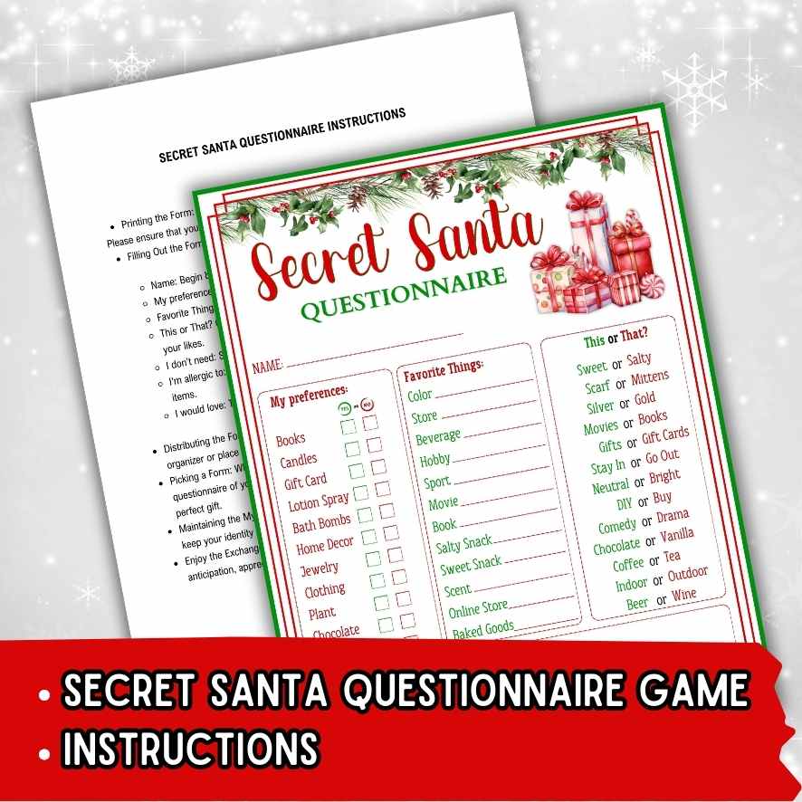 SECRET SANTA QUESTIONNAIRE FOR COWORKERS - Image 3