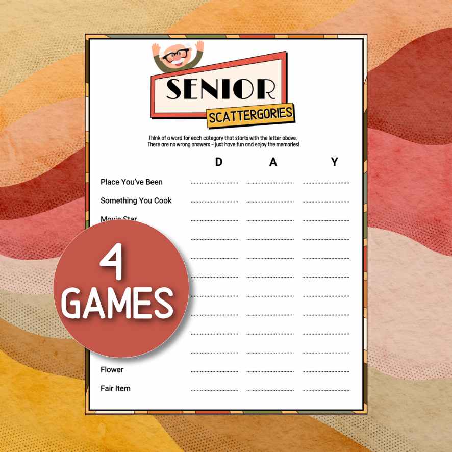 SENIOR CITIZENS SCATTERGORIES