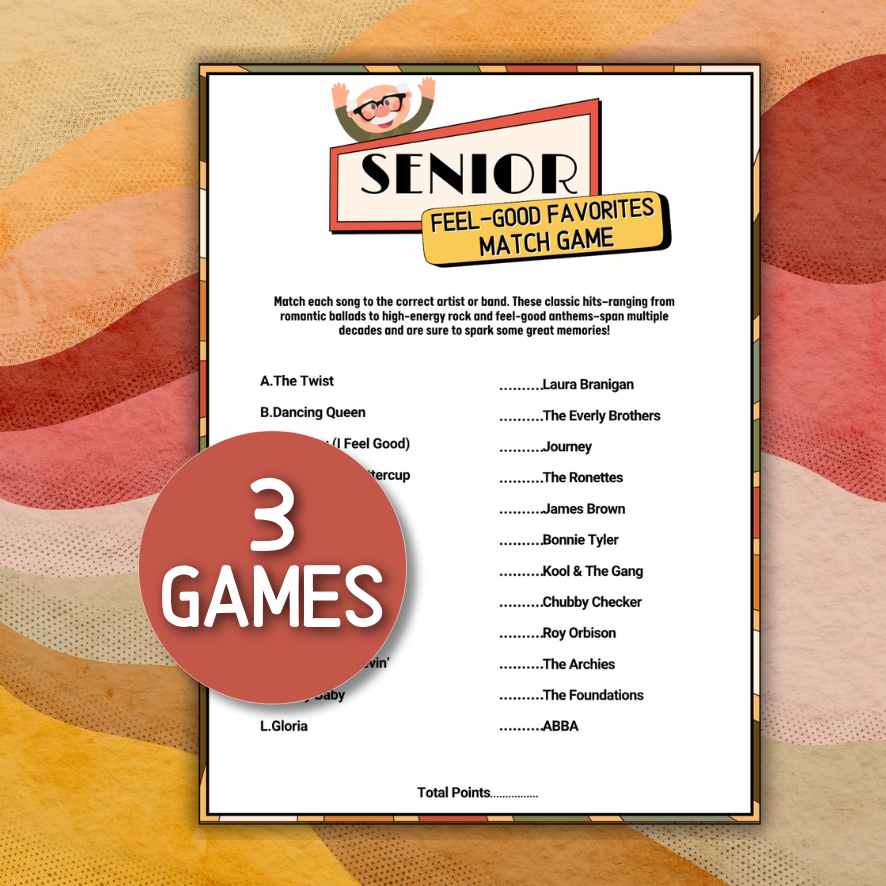 SENIOR MUSIC MATCH GAME - Image 3