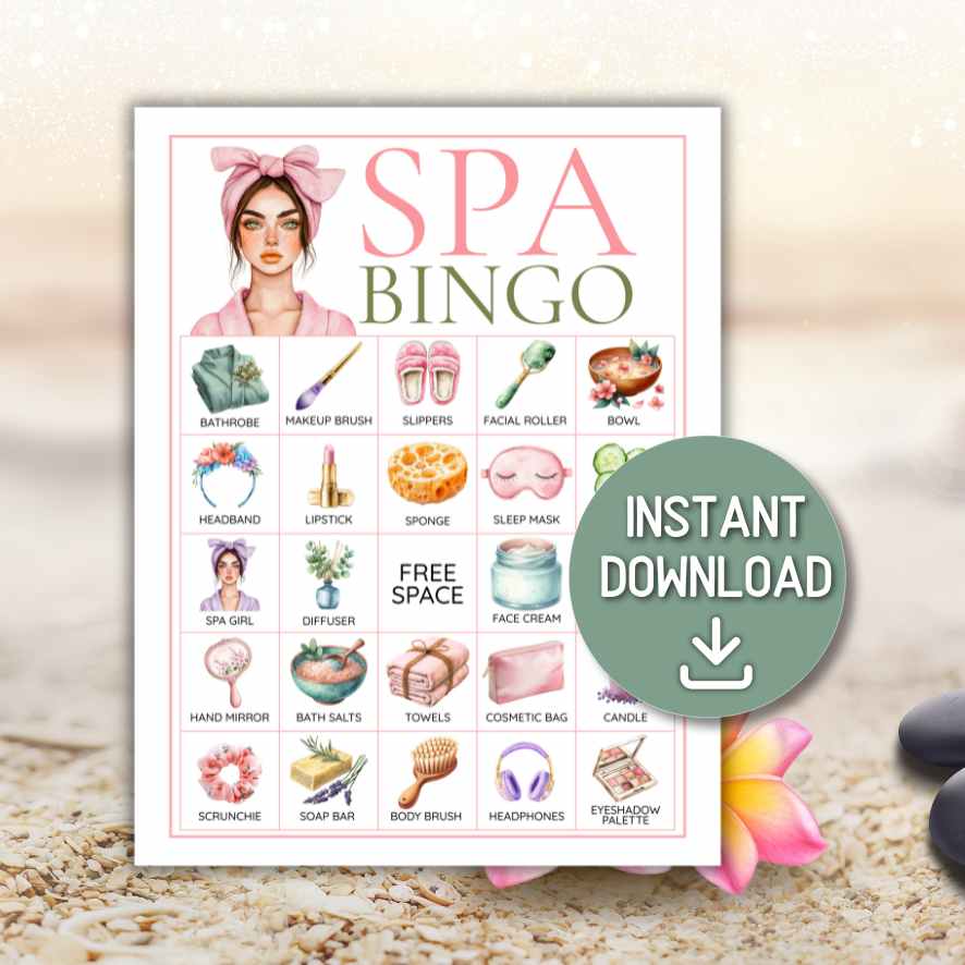 SPA BINGO PRINTABLE GAME - Image 2