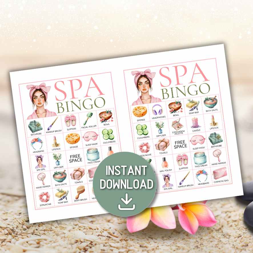 SPA BINGO PRINTABLE GAME - Image 4