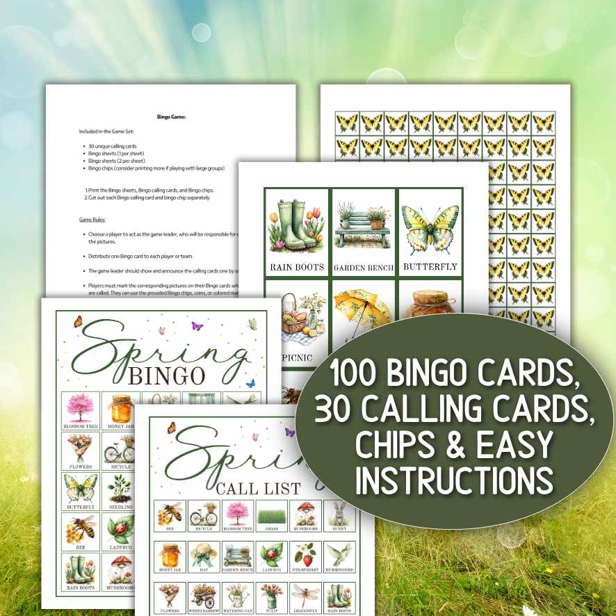 SPRING BINGO 100 FOR ADULTS - Image 4