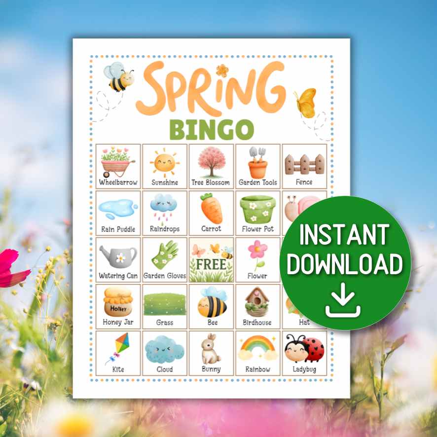 SPRING BINGO GAME PRINTABLE - Image 2