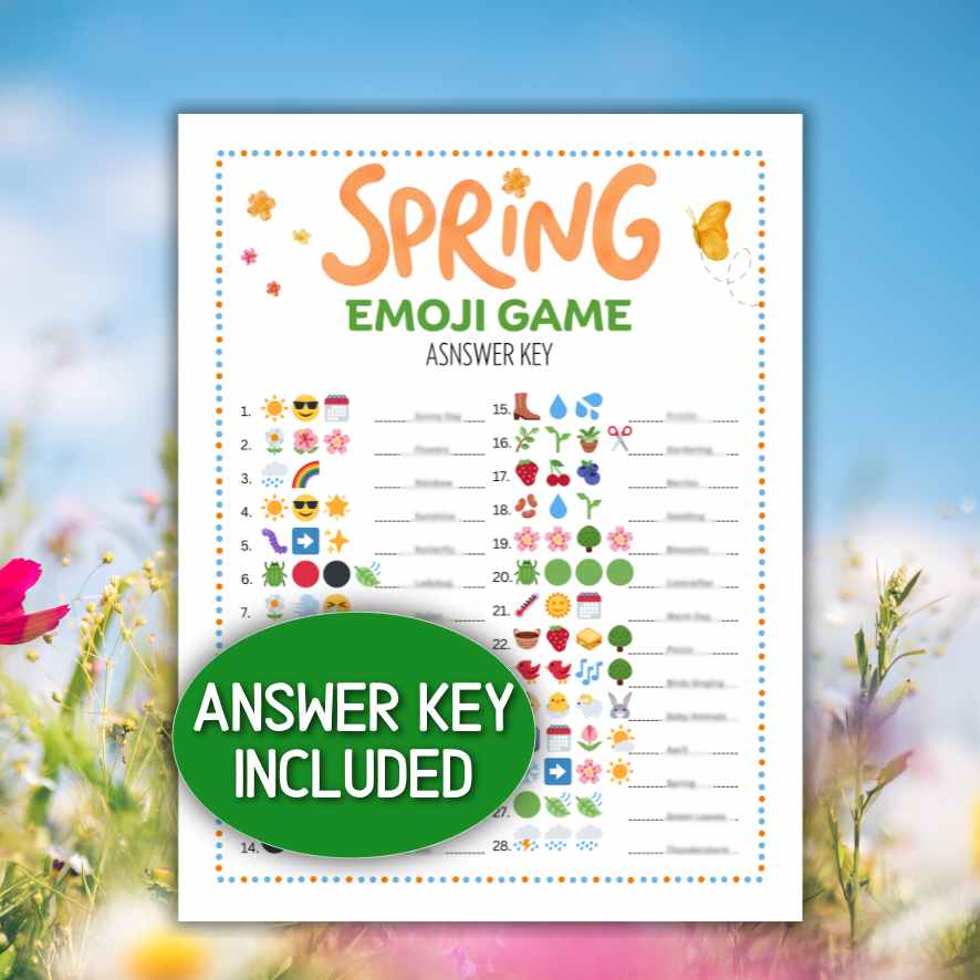 SPRING EMOJI GAME PRINTABLE - Image 3