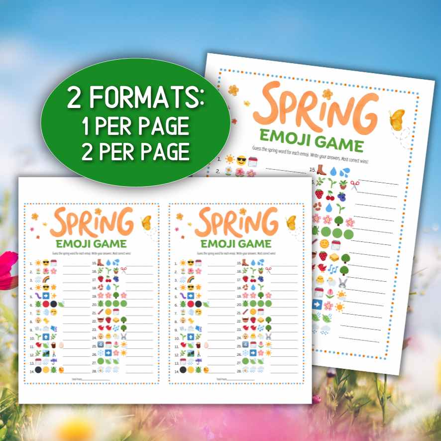 SPRING EMOJI GAME PRINTABLE - Image 4
