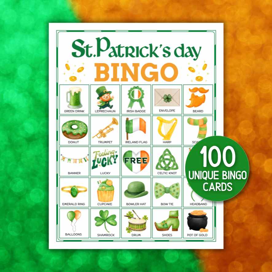 ST.PATRICKS DAY BINGO CARDS