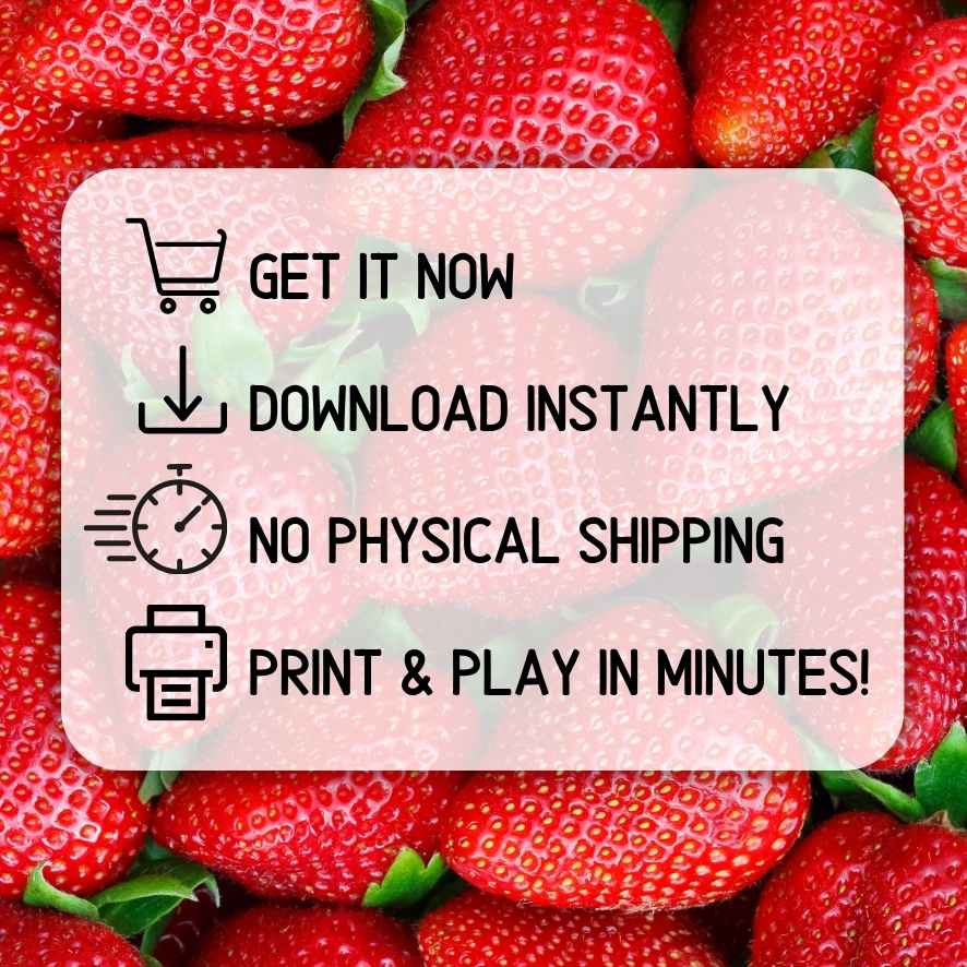 STRAWBERRY BABY SHOWER GAMES BUNDLE - Image 9