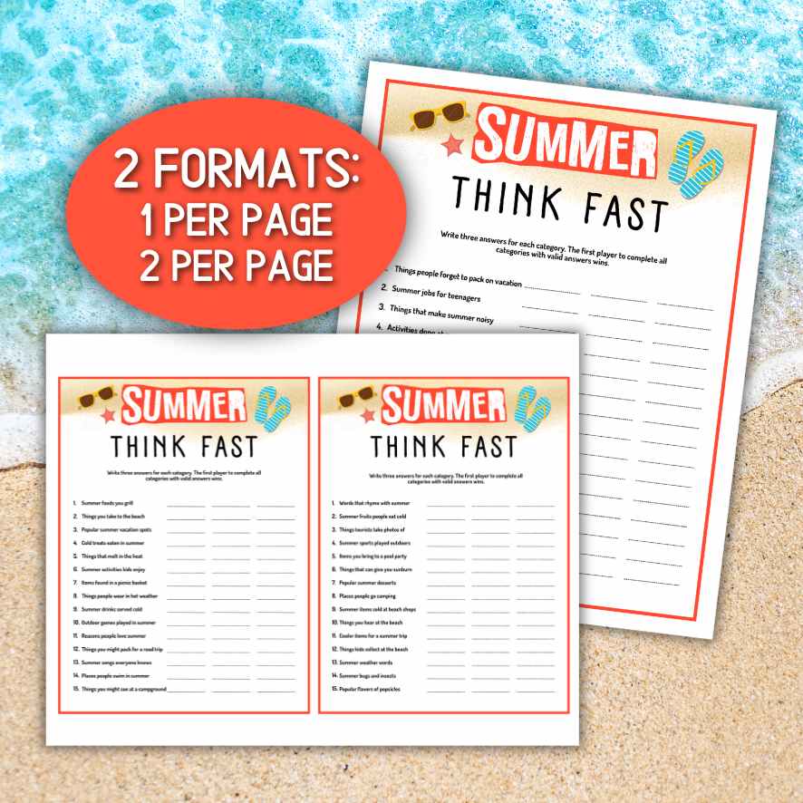SUMMER THINK FAST GAME - Image 5