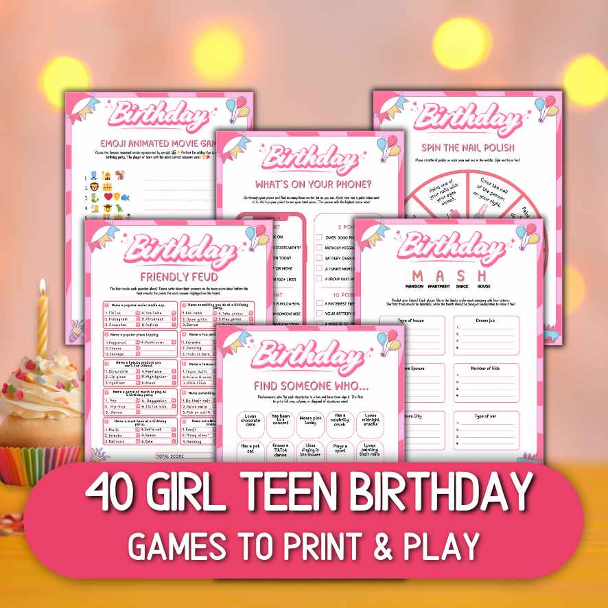 TEEN GIRL BIRTHDAY GAMES