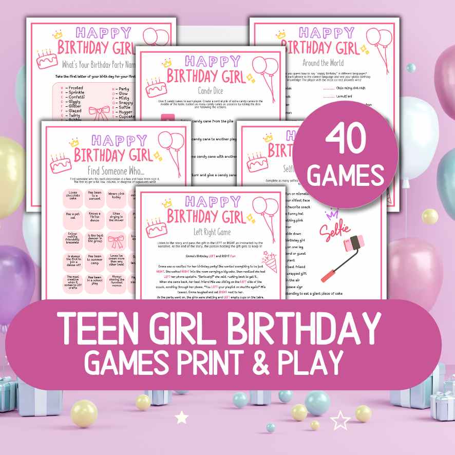 TEEN GIRL BIRTHDAY PARTY GAMES