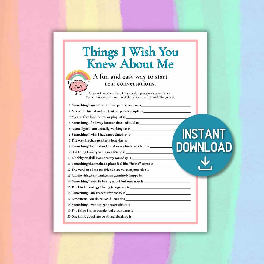 TEEN WELLNESS WORKSHEET PRINTABLE - Image 2
