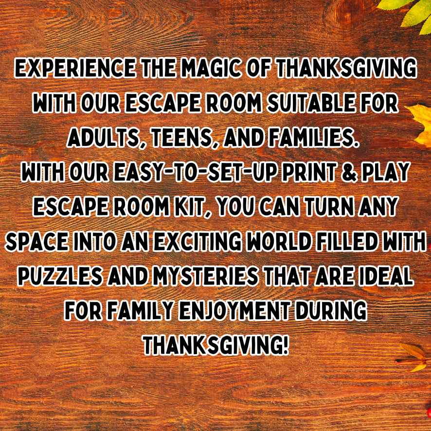 THANKSGIVING ESCAPE ROOM FOR ADULTS - Image 3
