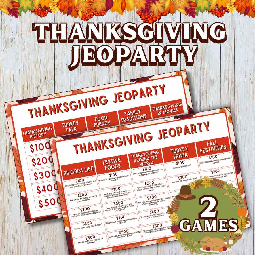 THANKSGIVING FEUD & JEOPARDY GAMES - Image 6