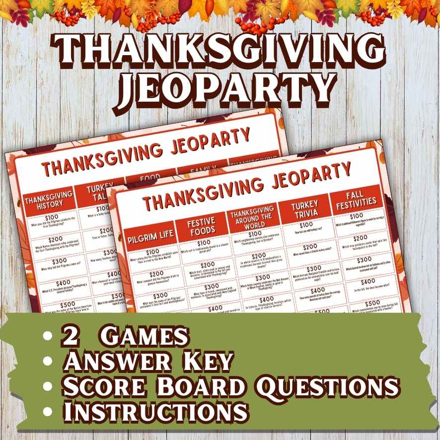 THANKSGIVING FEUD & JEOPARDY GAMES - Image 7