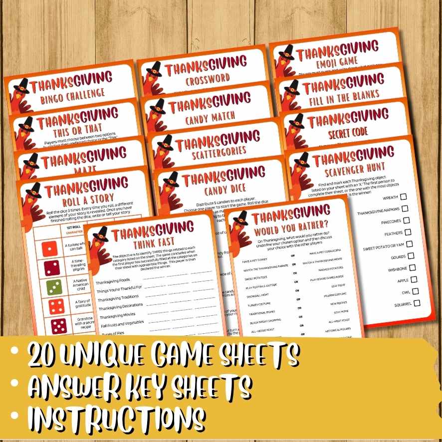 THANKSGIVING GAME BUNDLE KIDS - Image 2