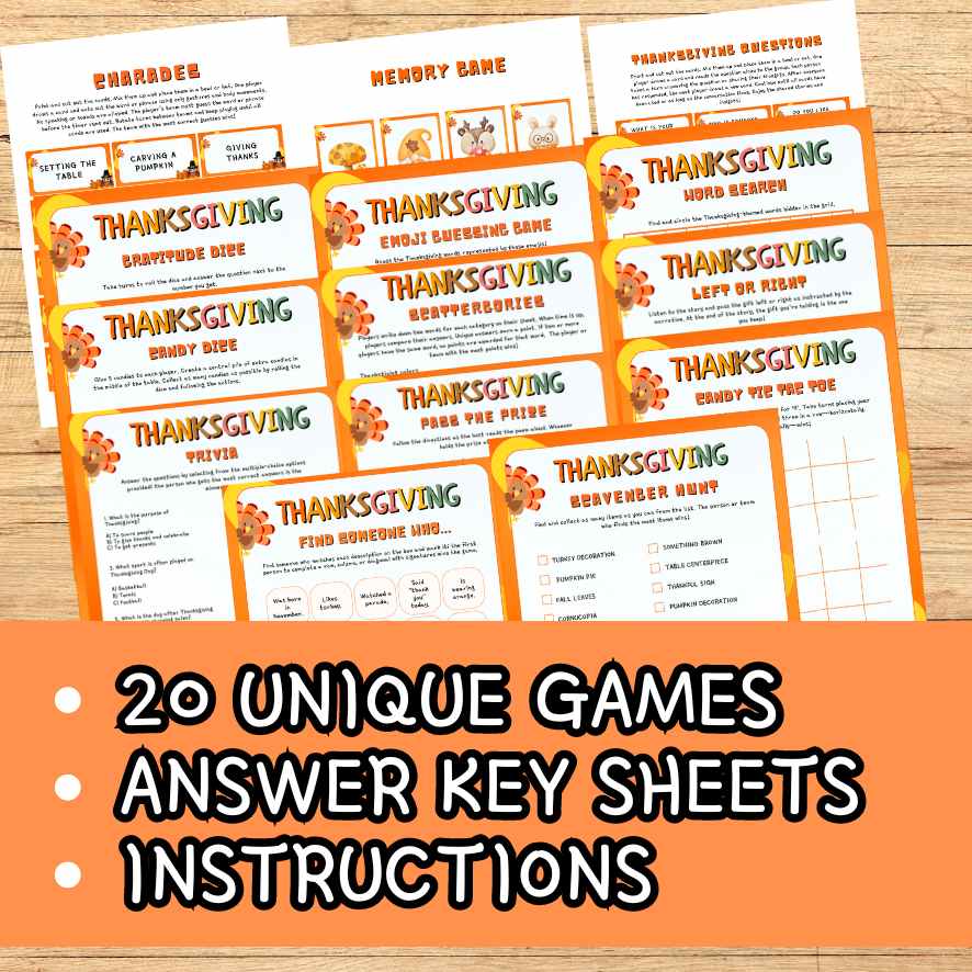 THANKSGIVING KIDS GAMES BUNDLE - Image 3