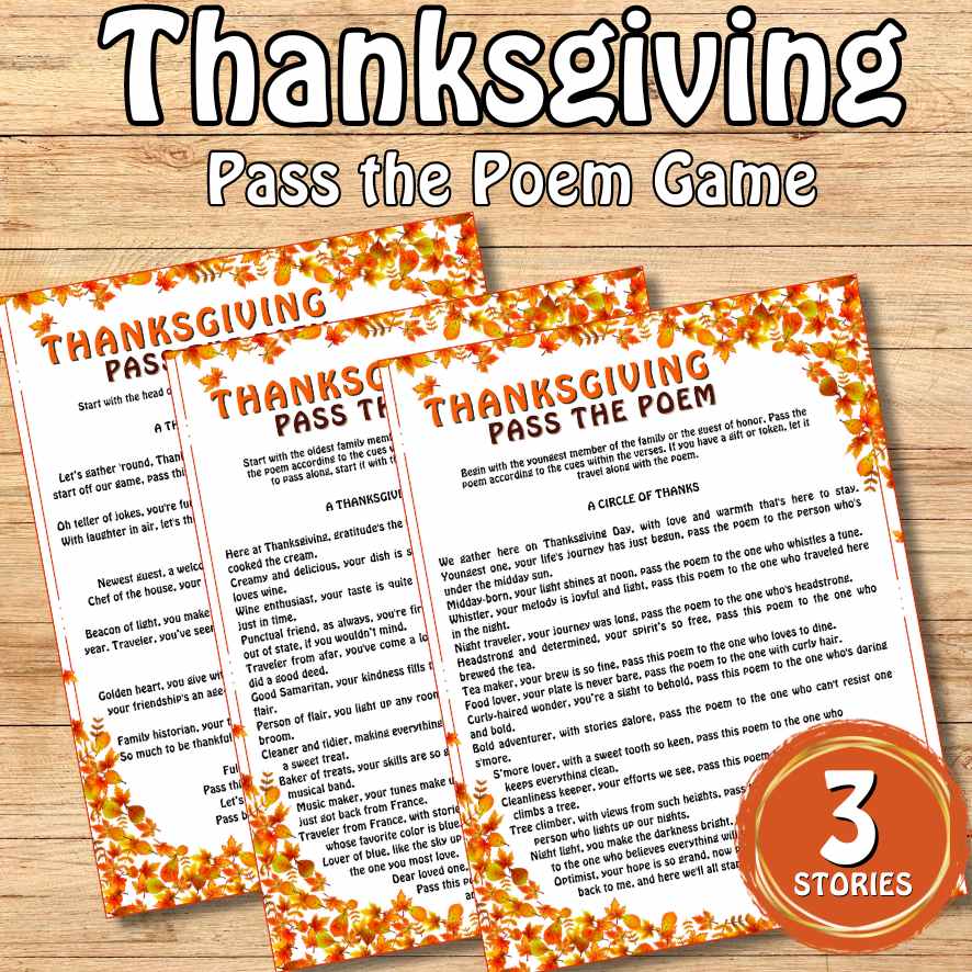 THANKSGIVING PASS THE POEM