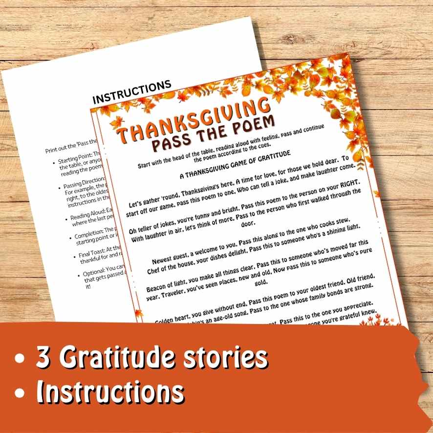 THANKSGIVING PASS THE POEM - Image 3