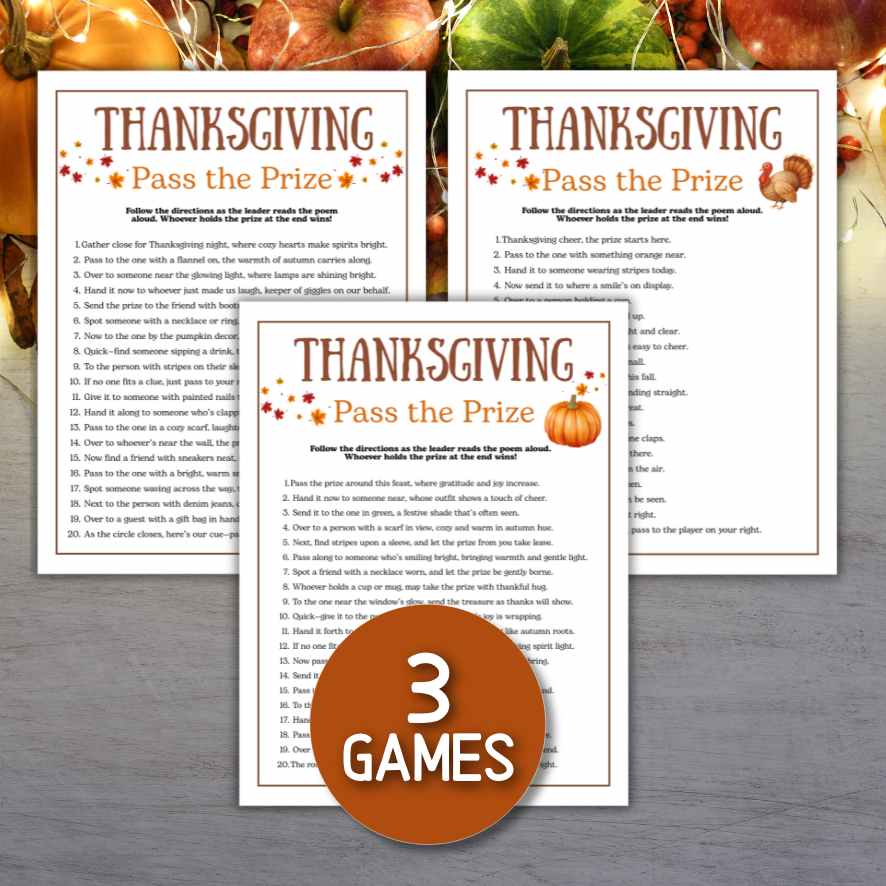 THANKSGIVING PASS THE PRIZE GAME - Image 4