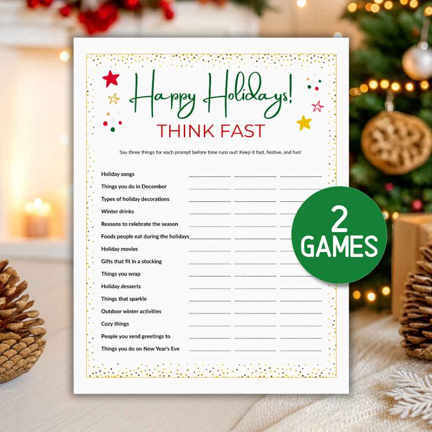 THINK FAST HOLIDAY GAME