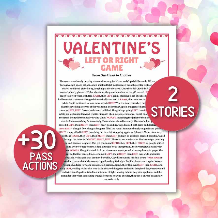 VALENTINES DAY LEFT RIGHT STORY GAME