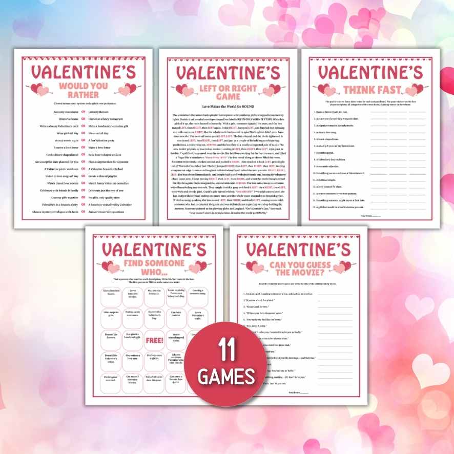 VALENTINES GAMES BUNDLE PRINTABLE - Image 3