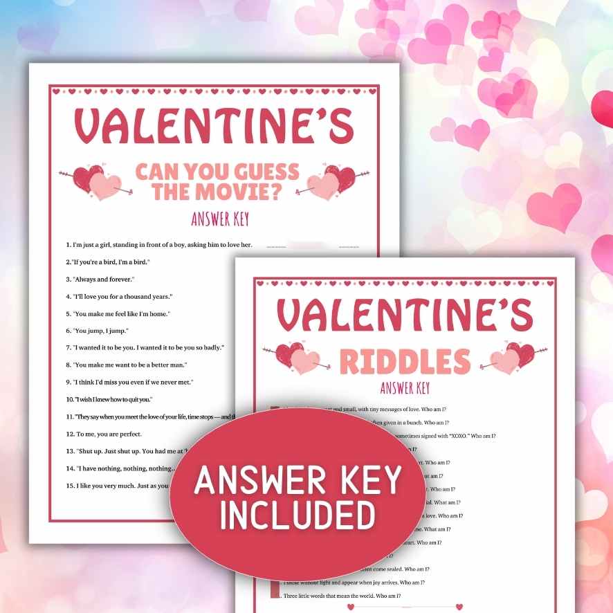 VALENTINES GAMES BUNDLE PRINTABLE - Image 6