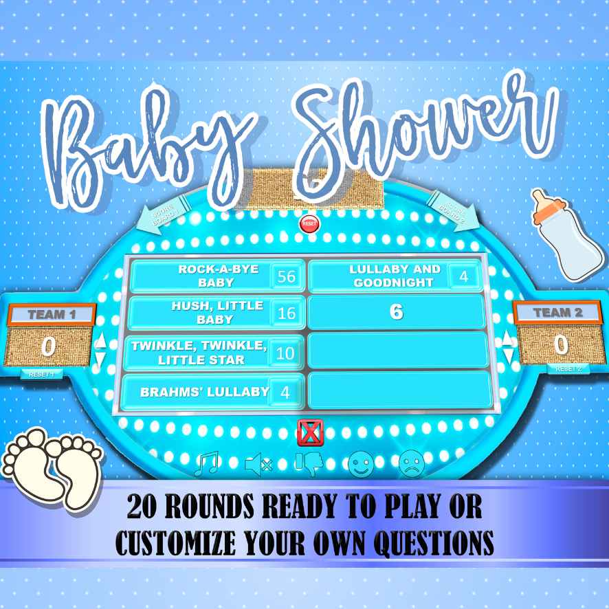 VIRTUAL BABY SHOWER GAMES BOY EDITABLE - Image 2