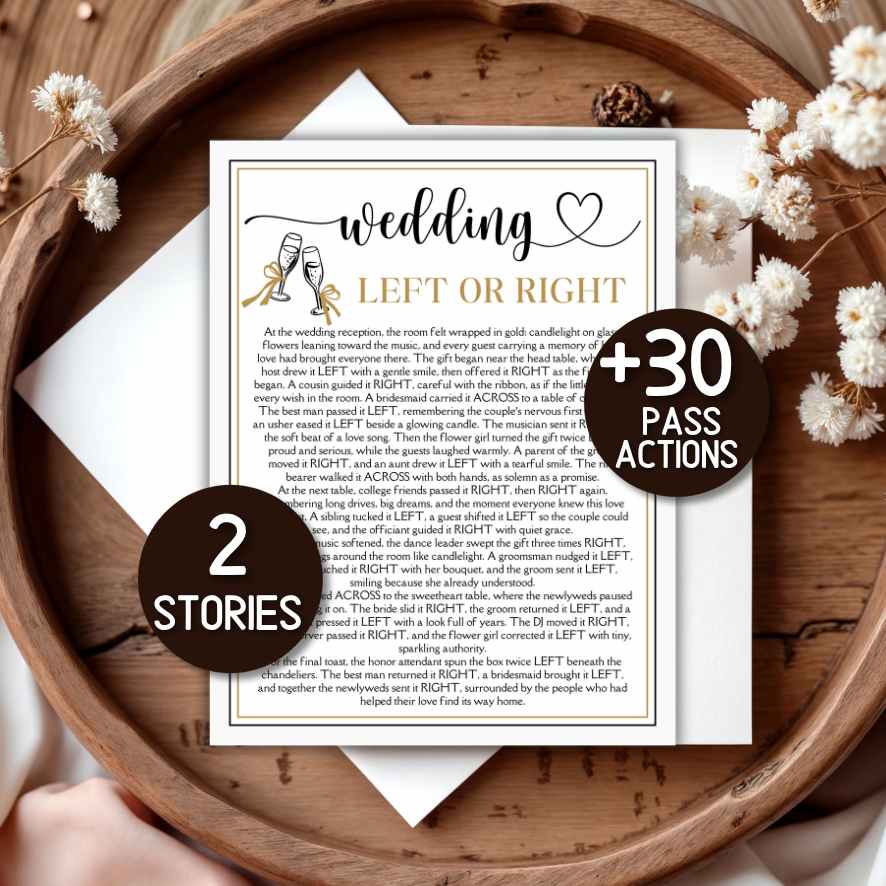 WEDDING LEFT RIGHT GAME PRINTABLE