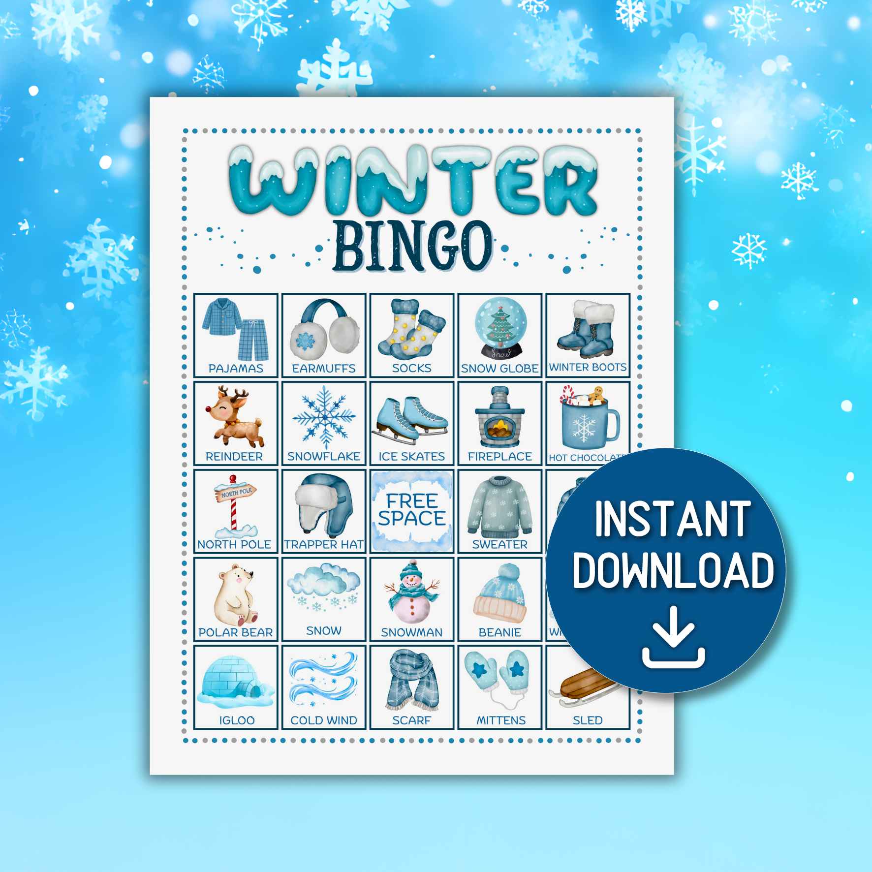 WINTER BINGO 100 CARDS - Image 2