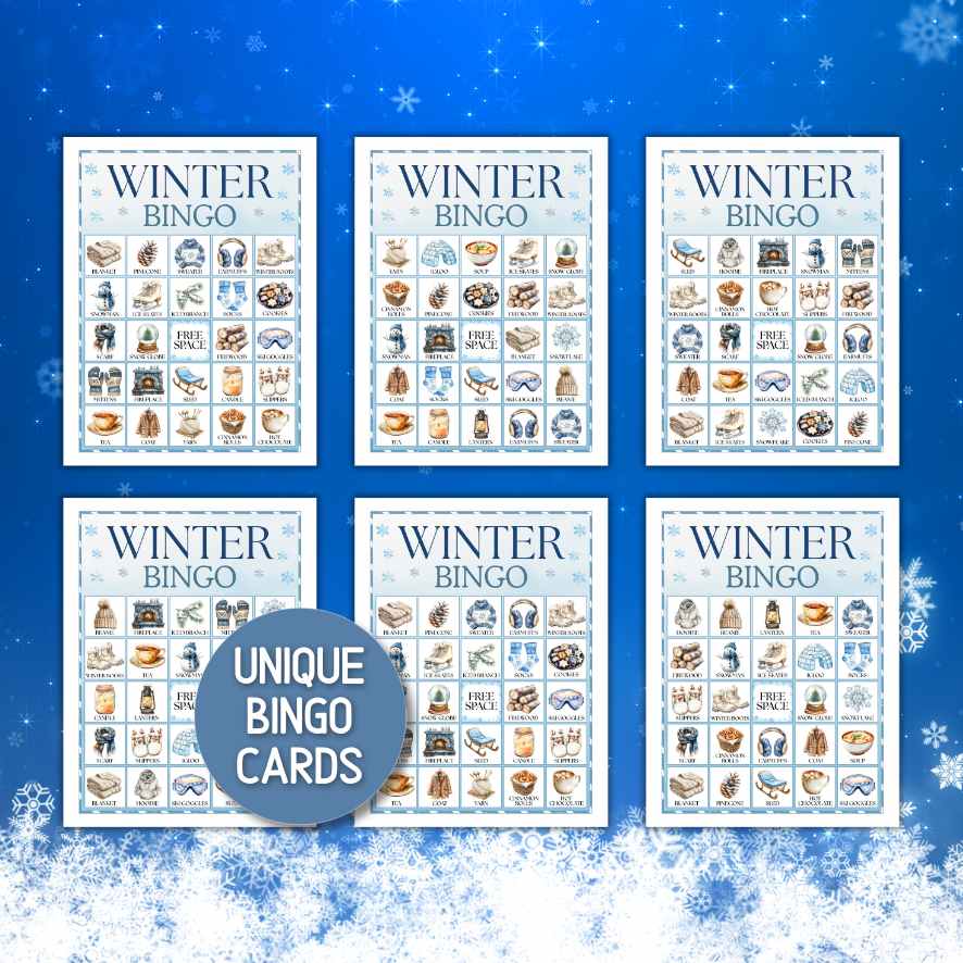 WINTER BINGO CARDS PRINTABLE - Image 2