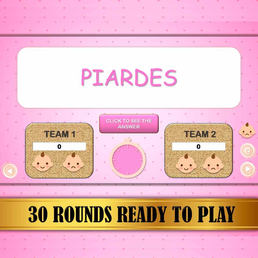 WORD SCRAMBLE BABY SHOWER GIRL GAME - Image 3