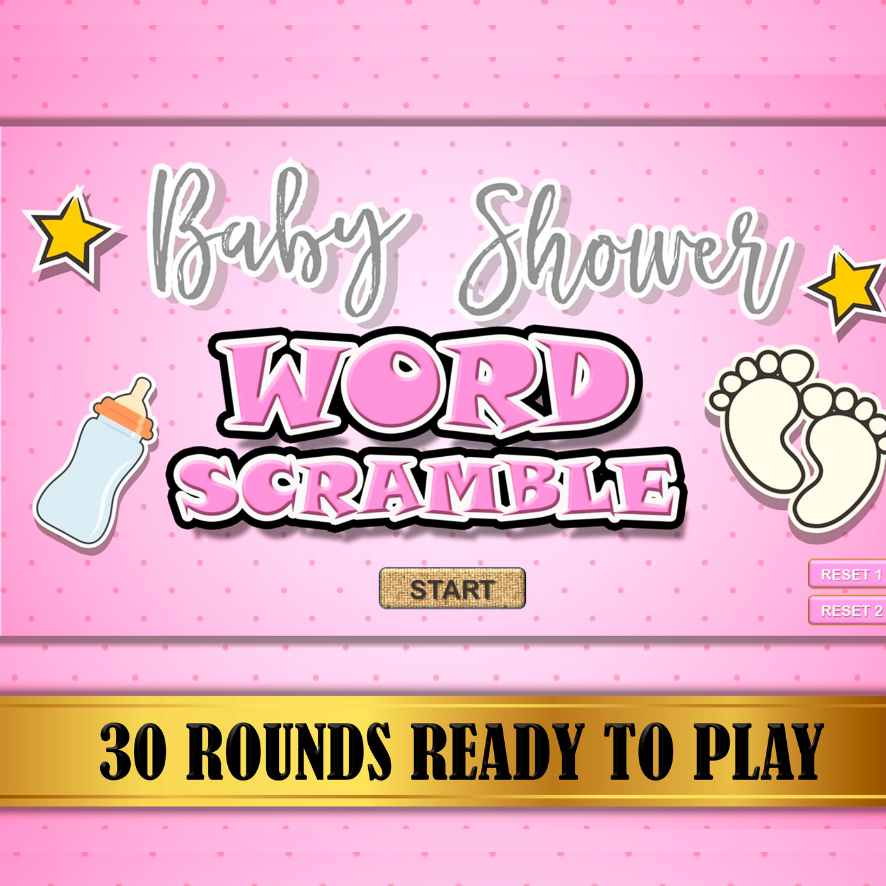 WORD SCRAMBLE BABY SHOWER GIRL GAME - Image 5